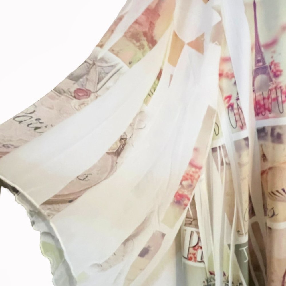 Cover Charge Paris Themed Boho Tunic - Size XL - Picture 3 of 7